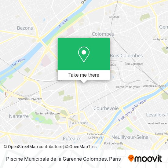 Mapa Piscine Municipale de la Garenne Colombes