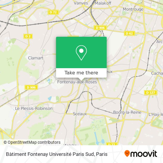 Mapa Bàtiment Fontenay Université Paris Sud