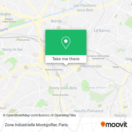 Mapa Zone Industrielle Montgolfier
