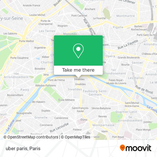 Mapa uber paris