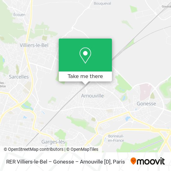 RER Villiers-le-Bel – Gonesse – Arnouville [D] map