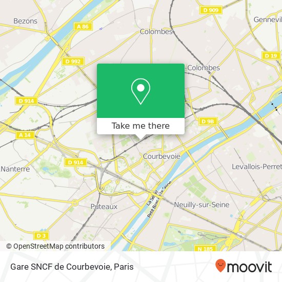 Gare SNCF de Courbevoie map