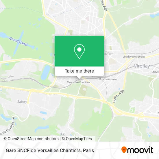 Gare SNCF de Versailles Chantiers map