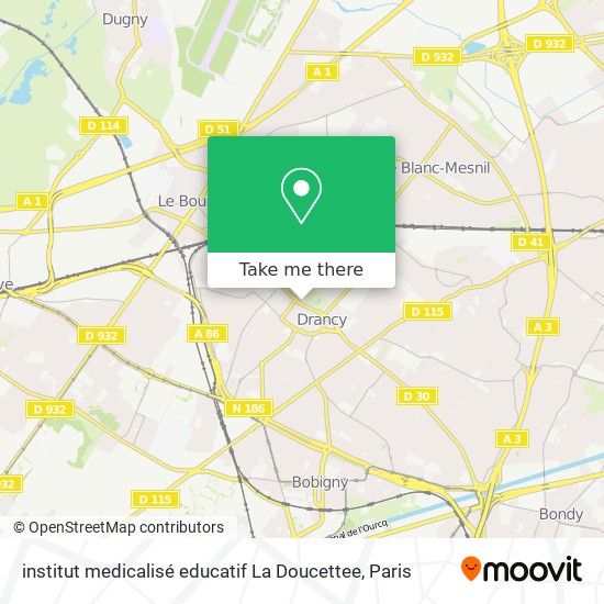 institut medicalisé educatif La Doucettee map