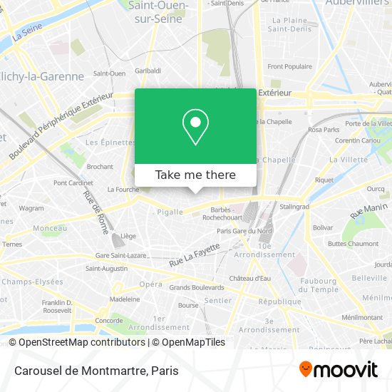 Mapa Carousel de Montmartre