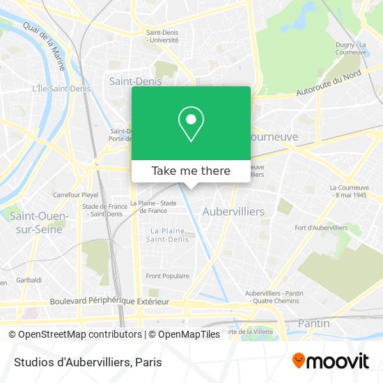 Mapa Studios d'Aubervilliers