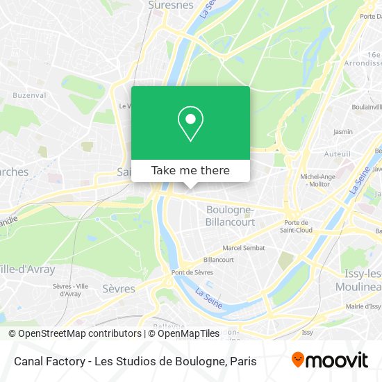 Mapa Canal Factory - Les Studios de Boulogne