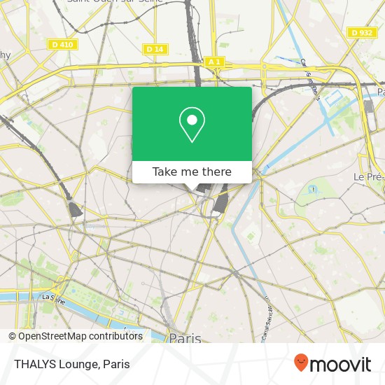 Mapa THALYS Lounge