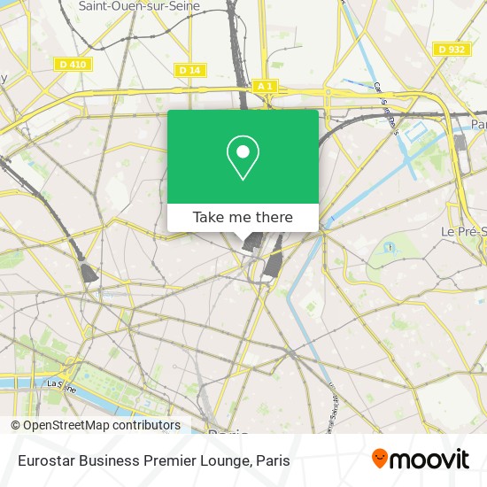 Mapa Eurostar Business Premier Lounge