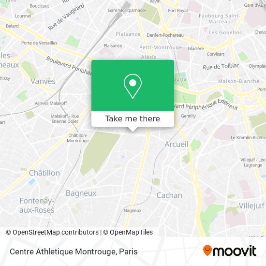 Centre Athletique Montrouge map