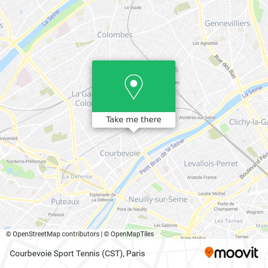 Mapa Courbevoie Sport Tennis (CST)