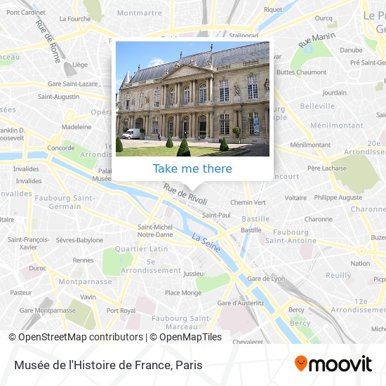 Mapa Musée de l'Histoire de France