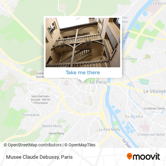 Mapa Musee Claude Debussy