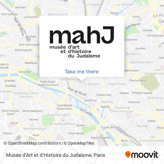 Mapa Musée d'Art et d'Histoire du Judaïsme