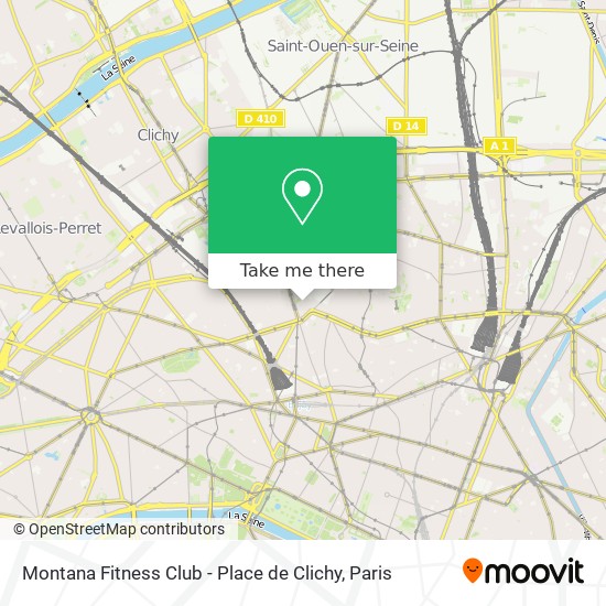 Montana Fitness Club - Place de Clichy map