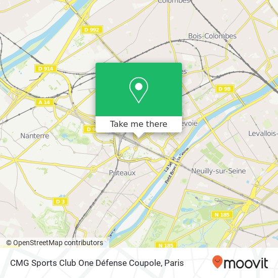 CMG Sports Club One Défense Coupole map