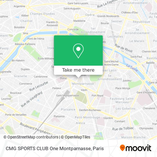 CMG SPORTS CLUB One Montparnasse map