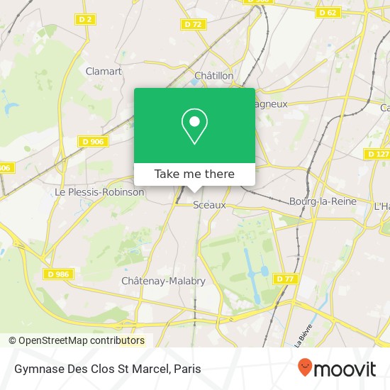 Mapa Gymnase Des Clos St Marcel