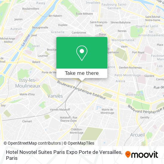 Hotel Novotel Suites Paris Expo Porte de Versailles map