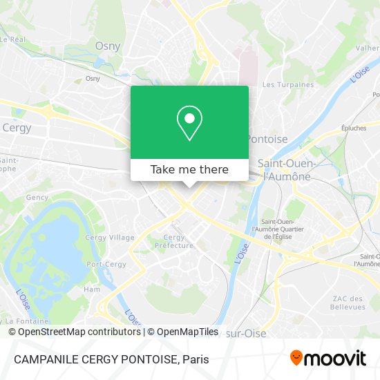 Mapa CAMPANILE CERGY PONTOISE