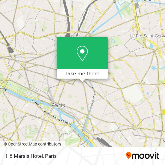Mapa Hô Marais Hotel