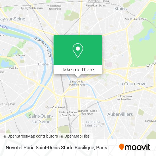 Mapa Novotel Paris Saint-Denis Stade Basilique