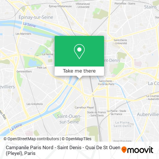 Mapa Campanile Paris Nord - Saint Denis - Quai De St Ouen (Pleyel)