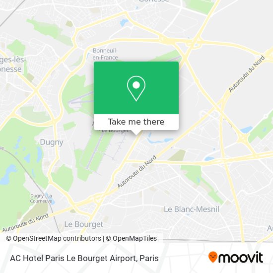 AC Hotel Paris Le Bourget Airport map