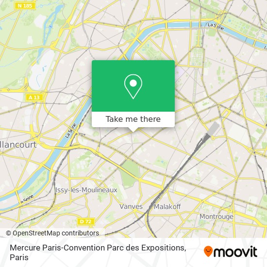 Mapa Mercure Paris-Convention Parc des Expositions