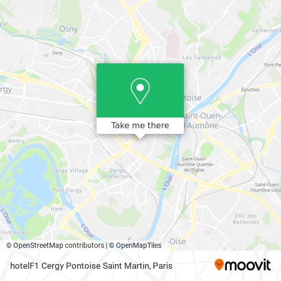Mapa hotelF1 Cergy Pontoise Saint Martin