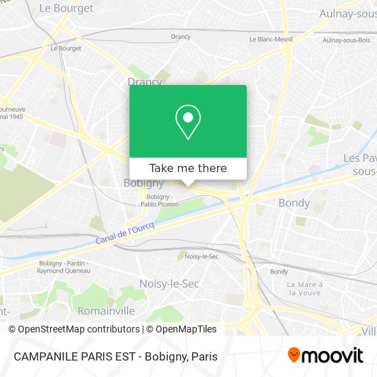 CAMPANILE PARIS EST - Bobigny map