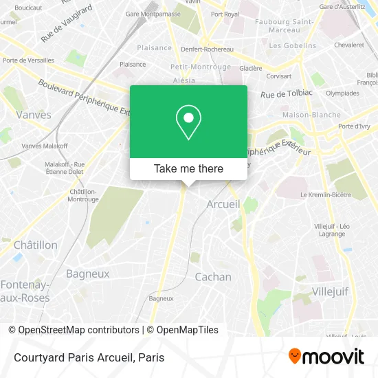 Courtyard Paris Arcueil map