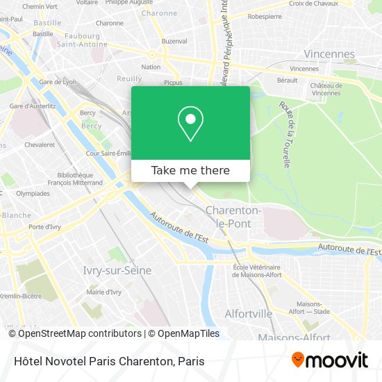 Mapa Hôtel Novotel Paris Charenton