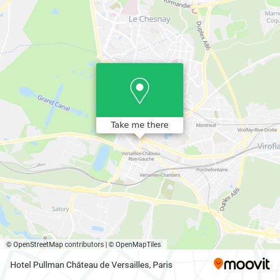 Hotel Pullman Château de Versailles map