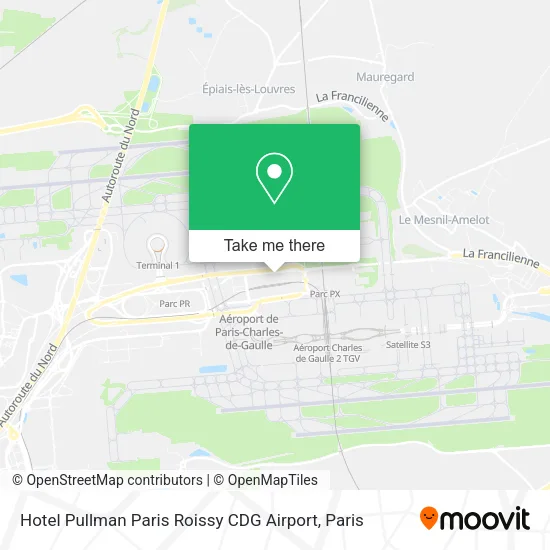 Hotel Pullman Paris Roissy CDG Airport map