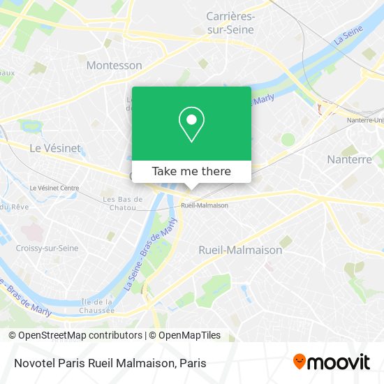 Mapa Novotel Paris Rueil Malmaison