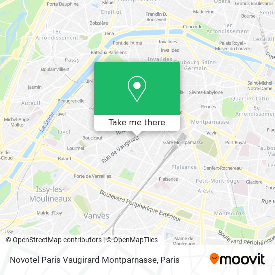 Novotel Paris Vaugirard Montparnasse map