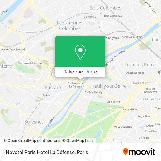 Novotel Paris Hotel La Défense map