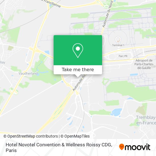 Mapa Hotel Novotel Convention & Wellness Roissy CDG