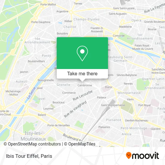 Ibis Tour Eiffel map