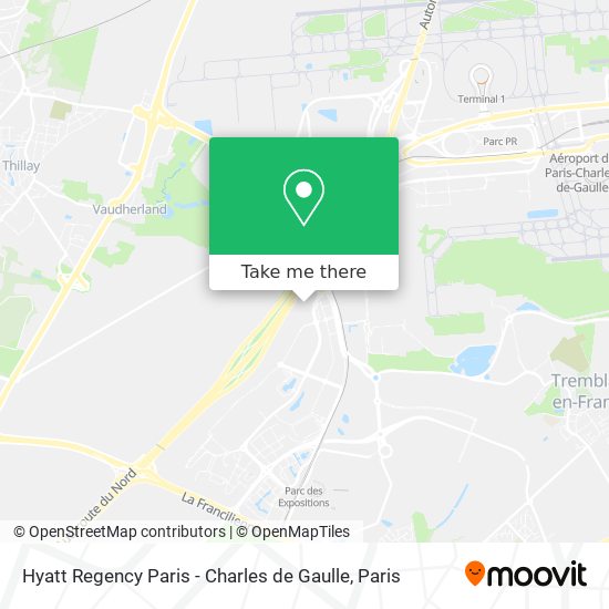 Mapa Hyatt Regency Paris - Charles de Gaulle