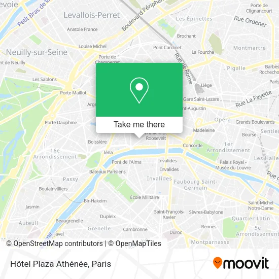 Hôtel Plaza Athénée map