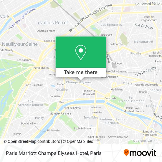Paris Marriott Champs Elysees Hotel map