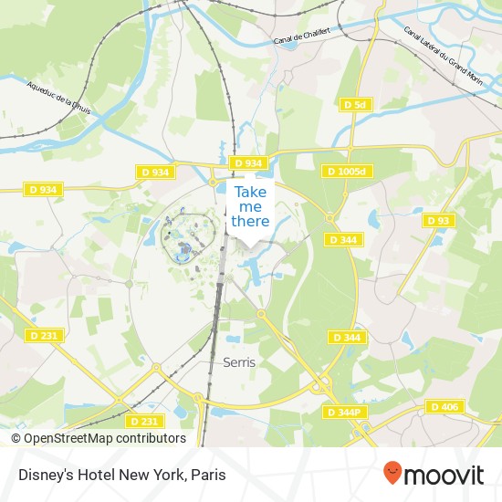 Disney's Hotel New York map