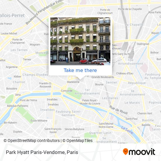 Park Hyatt Paris-Vendome map