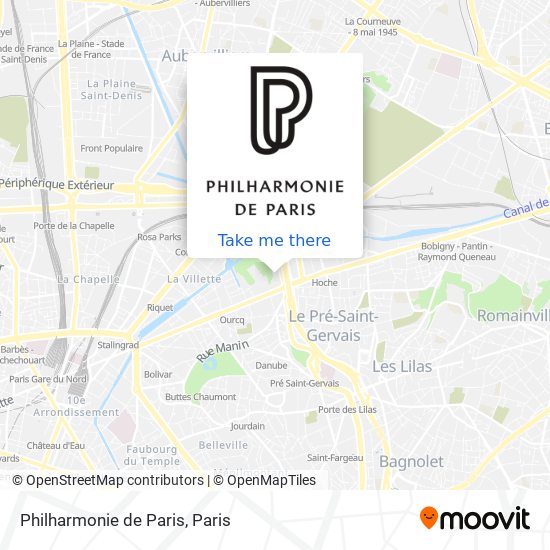 Philharmonie de Paris map