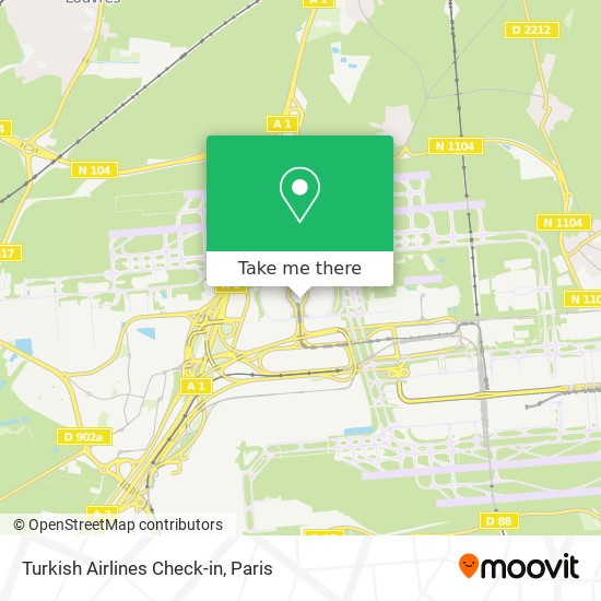 Turkish Airlines Check-in map
