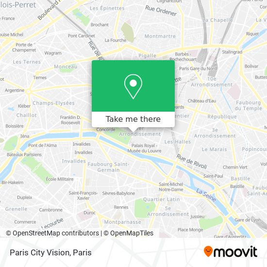 Paris City Vision map