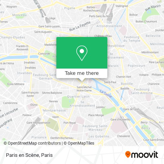 Mapa Paris en Scène