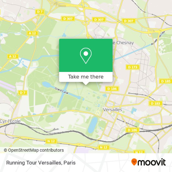 Running Tour Versailles map